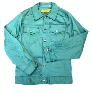 Prestige Men's Green Double Stitched Zipper Biker Jacket - Dudes Boutique