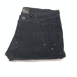 Barocco Men's Black Fully Loaded Crystal Spiked Jeans - Dudes Boutique