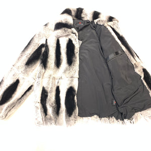 Volare Men's Rex Rabbit Chinchilla Fur Coat - Dudes Boutique