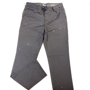 Barocco Men's Black Plaid Sparkle Crystal Dress Pants - Dudes Boutique