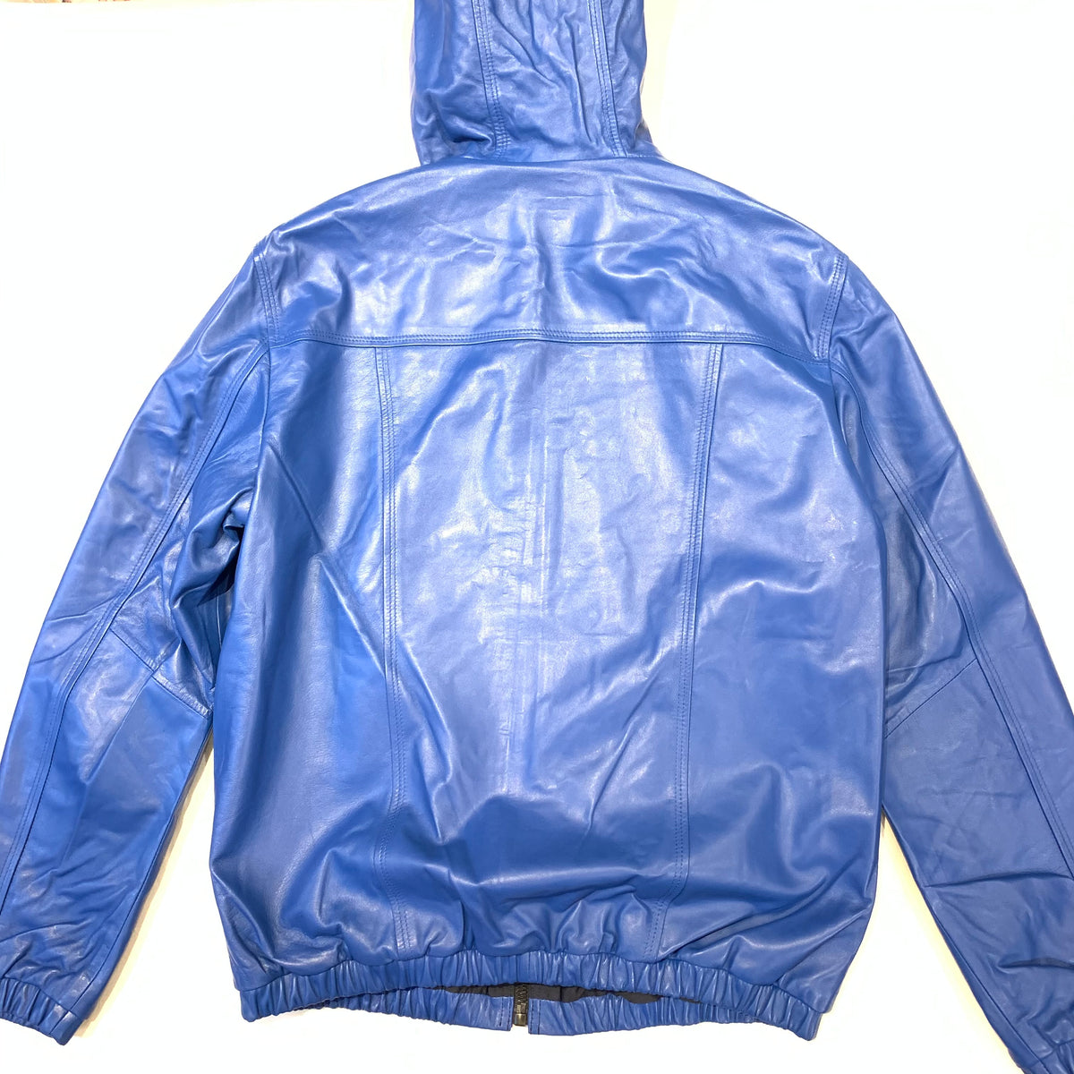 Barya NewYork Royal Blue Reversible Lambskin Hoodie Jacket - Dudes Boutique