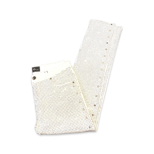 Barocco Men's White Fully Loaded Crystal Spiked Jeans - Dudes Boutique