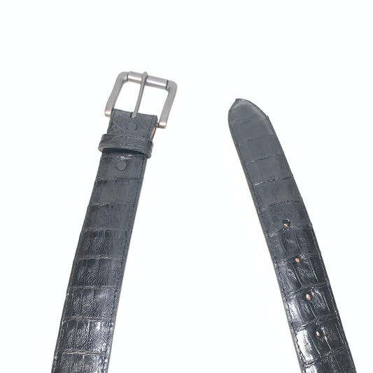 Safari Men's Black Crocodile Belt - Dudes Boutique