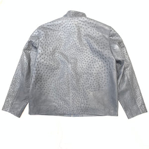 Kashani Charcoal Grey Full Ostrich Quill Jacket - Dudes Boutique