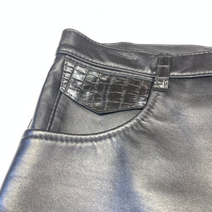 Kashani Men's Hornback/Lambskin Leather Shorts - Dudes Boutique