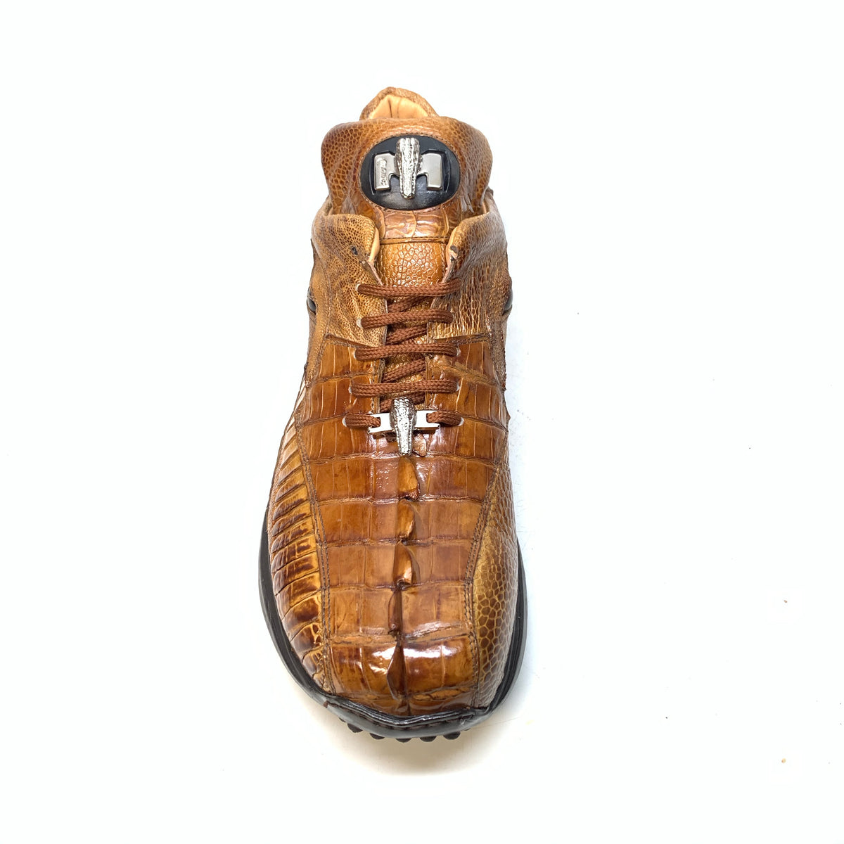 Mauri 8605 'Eye' Mustard Hornback Tail/Ostrich Leg Sneakers - Dudes Boutique