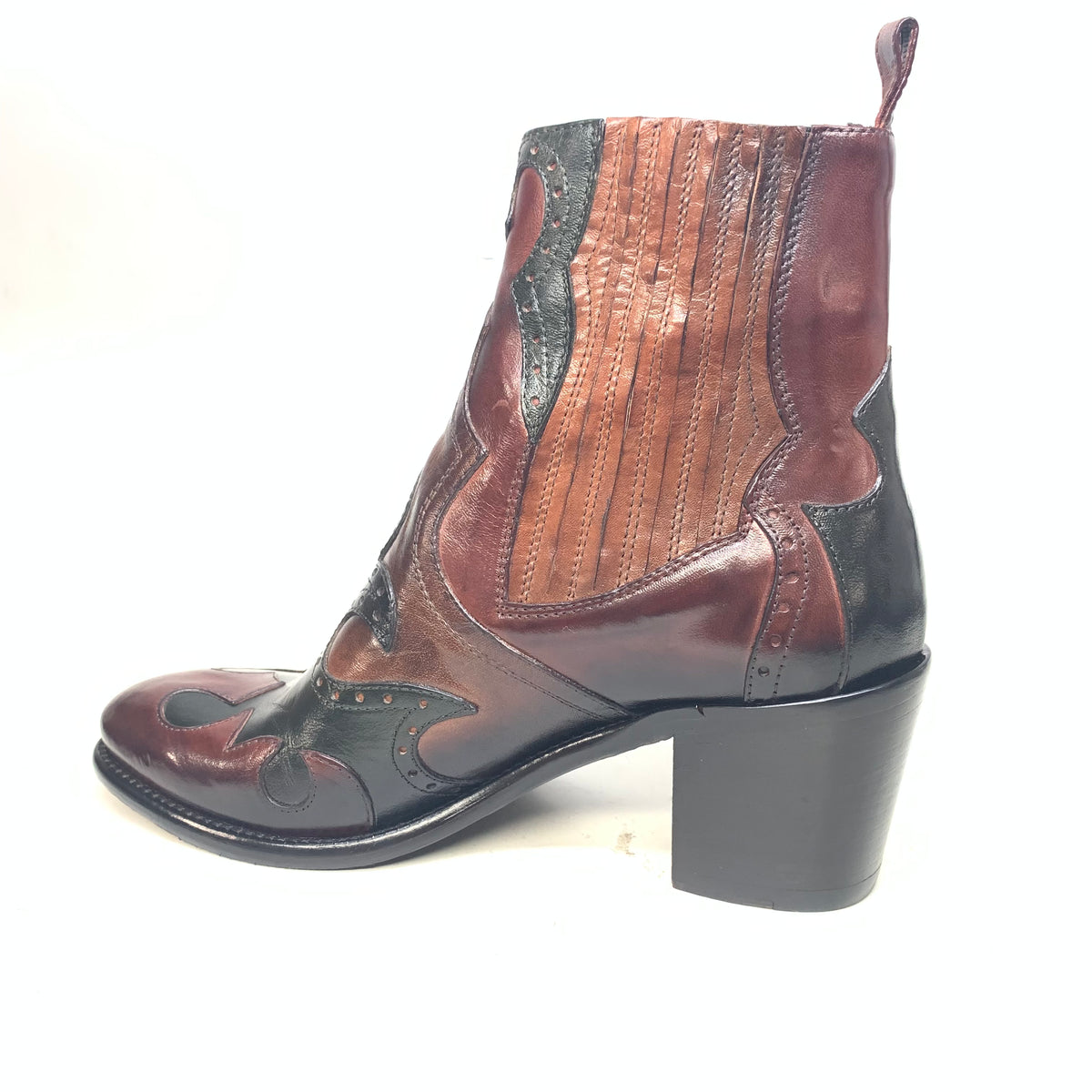 Jo Ghost Ladies Western Leather Ankle Boots - Dudes Boutique