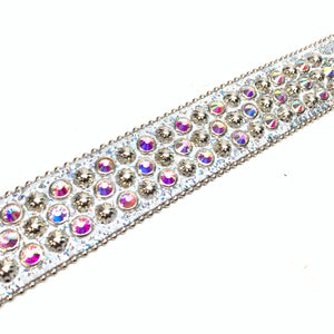 b.b. Simon 'Chrome Milk' Studded Crystal Belt - Dudes Boutique