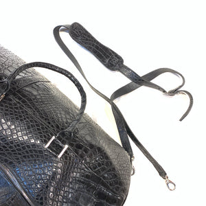 Kashani Black Full Alligator Body Duffle Bag - Dudes Boutique