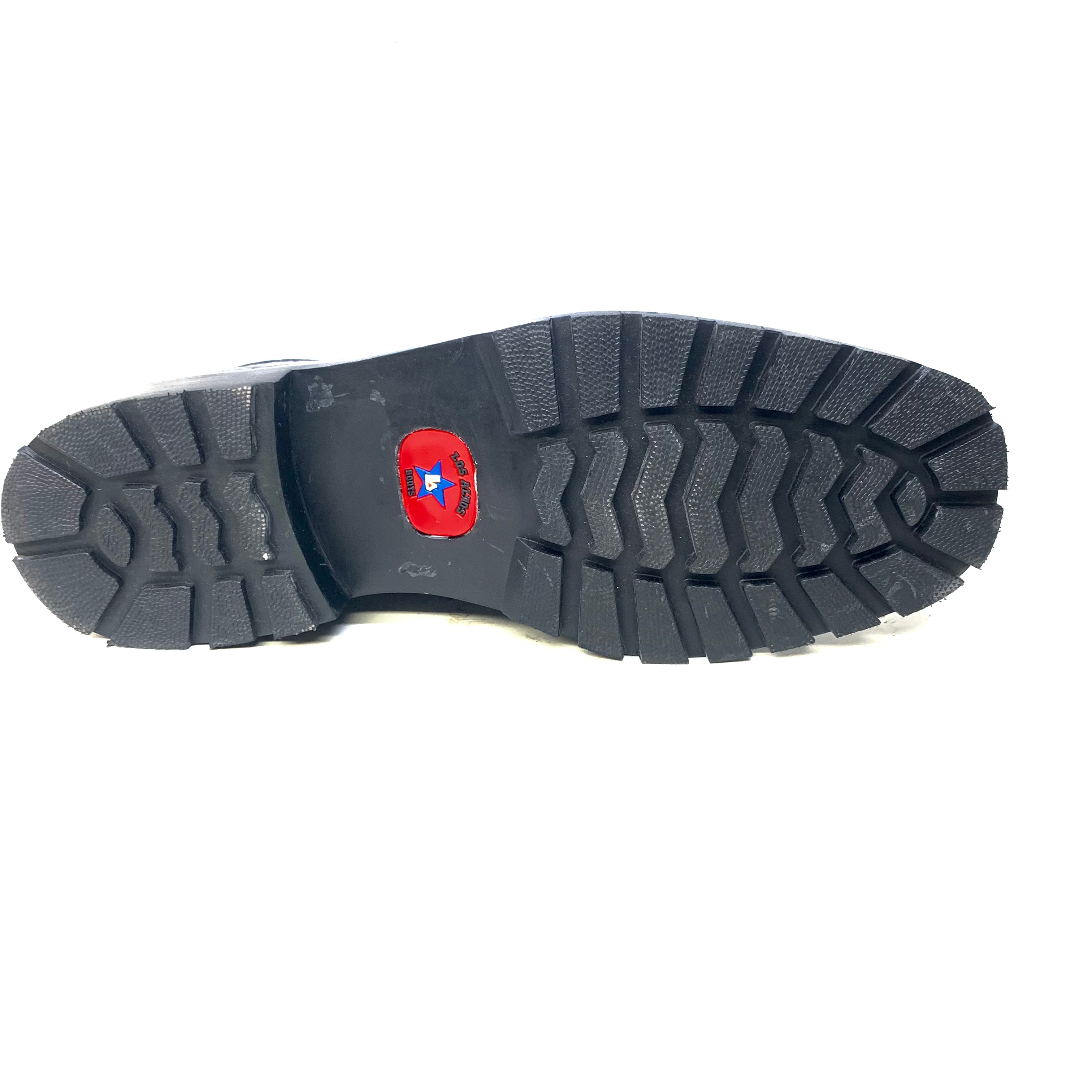 Los Altos Navy Hornback All-Over Crocodile Lace Up Ankle Boots - Dudes Boutique