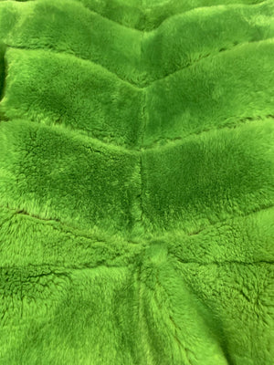 Barya NewYork Ladies Cim Yesil Green Rex Rabbit Fur Coat - Dudes Boutique