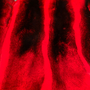 Volare Men's Red Rex Rabbit Chinchilla Fur Coat - Dudes Boutique