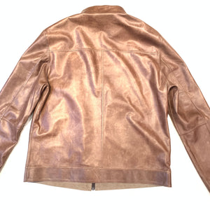 Barya NewYork Vizon Brown Reversible Lambskin Button Shirt - Dudes Boutique