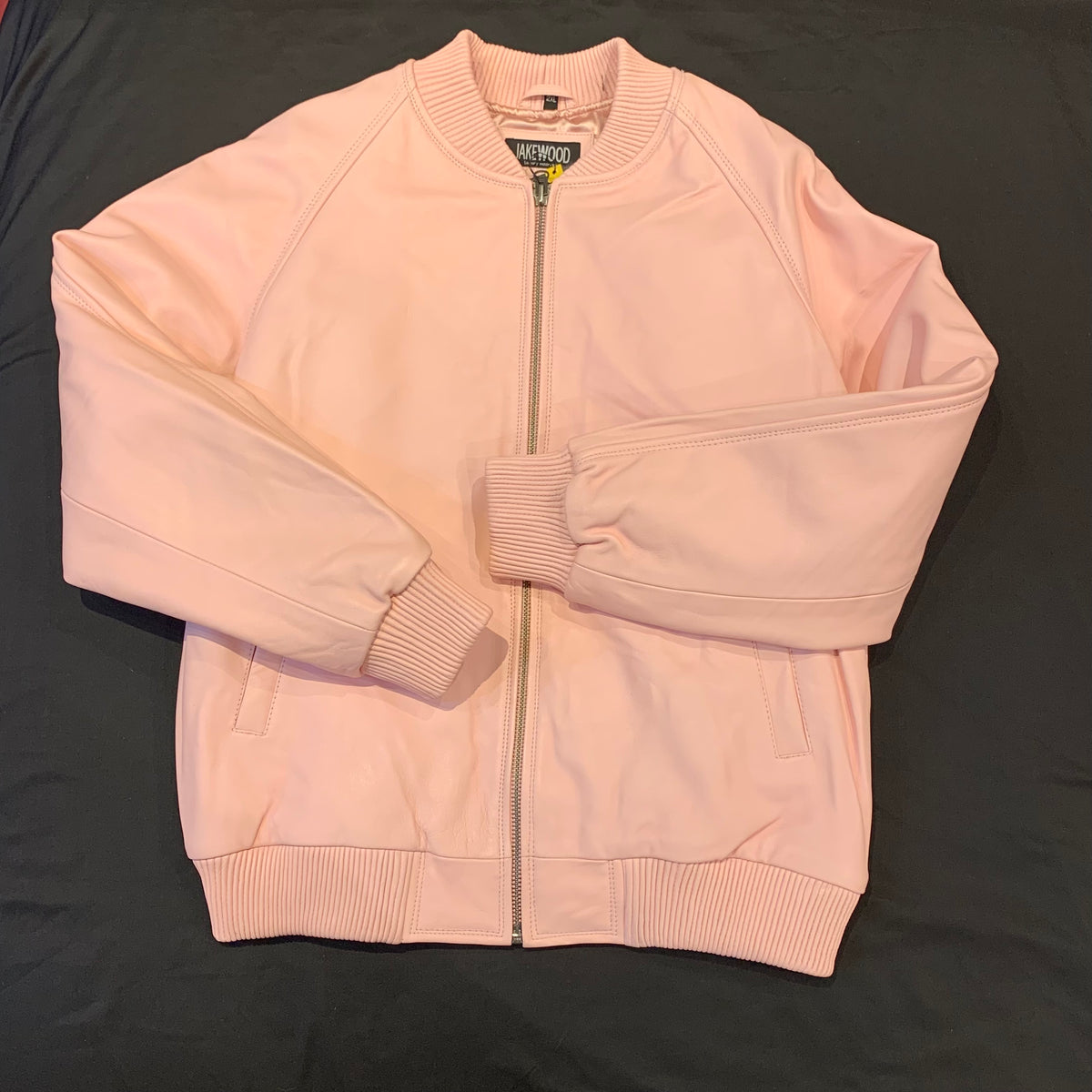 Kashani Men's Pink Salmon Lambskin Varsity Jacket - Dudes Boutique