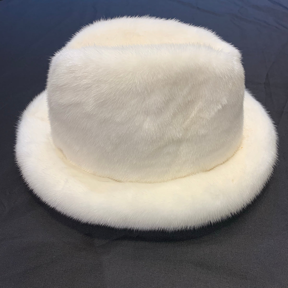 Kashani Men's White  Full Mink Fur Top Hat - Dudes Boutique