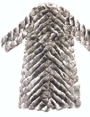 Kashani Men's 3/4 Diamond Cut Chinchilla Trench Fur Coat - Dudes Boutique