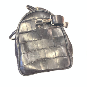 Kashani Black Full Skin Alligator Body Duffle Bag - Dudes Boutique