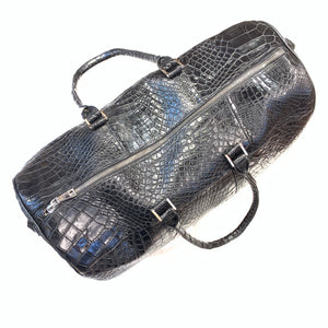 Kashani Black Full Alligator Body Duffle Bag - Dudes Boutique