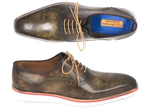 Paul Parkman Army Green Captoe Oxfords - Dudes Boutique