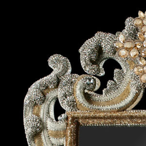 b.b. Simon Gold Silver Elegant Crystal Diamond Mirror - Dudes Boutique