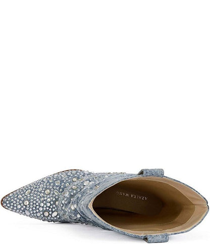 Azalea Wang Christos Denim Western Boot