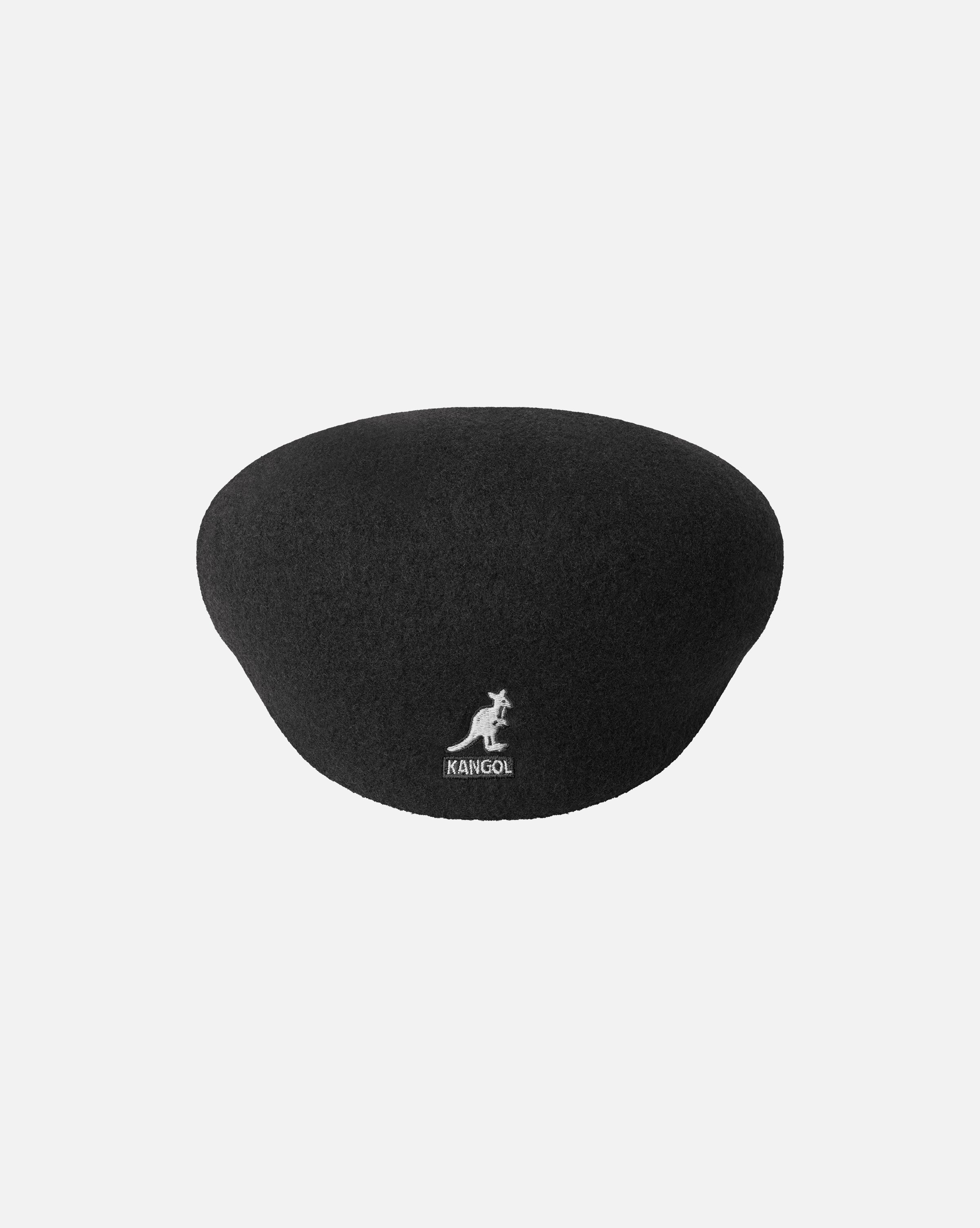 Kangol Black Wool Herringbone Cap