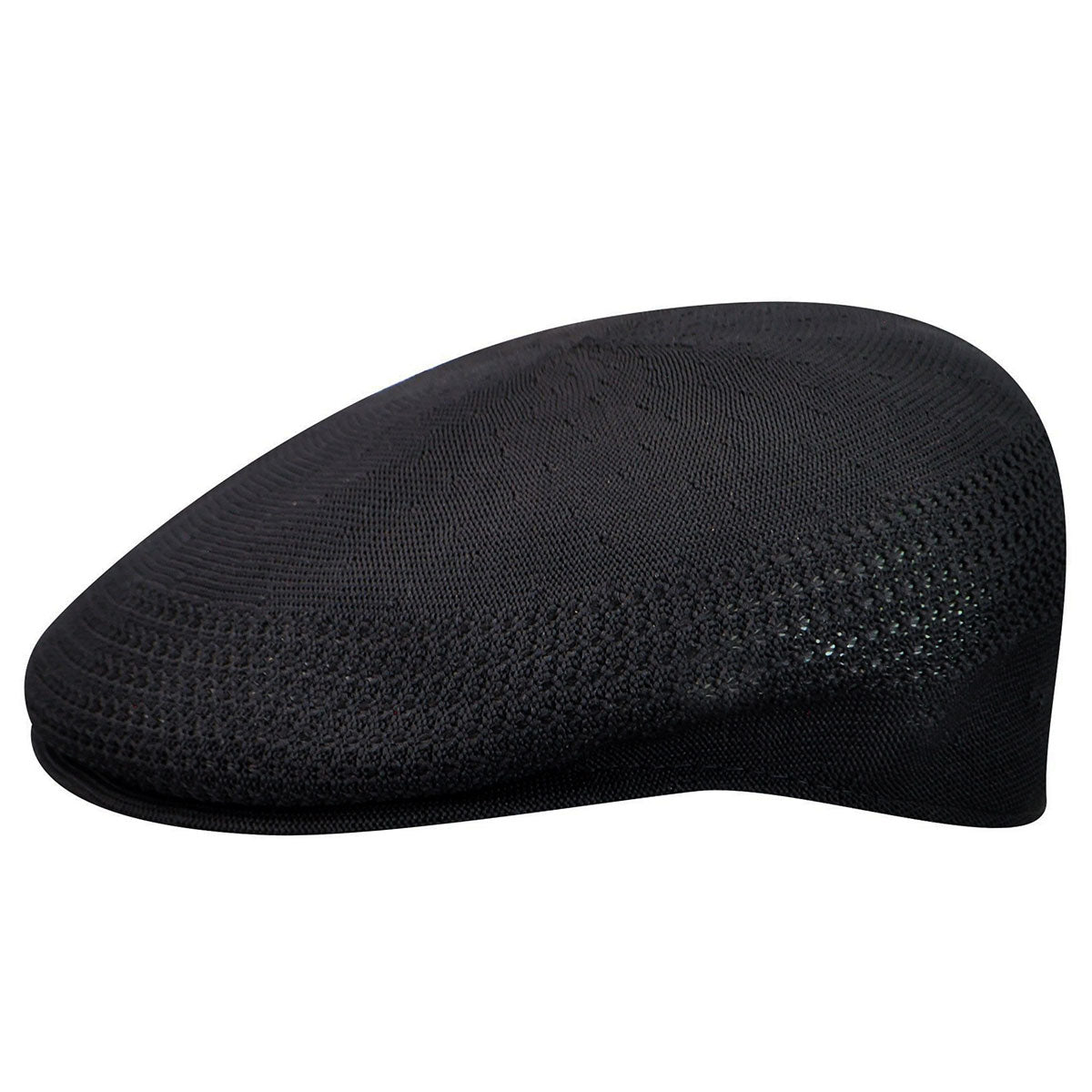 Kangol Black Wool Perforated Herringbone Cap - Dudes Boutique