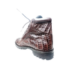 Safari Chocolate Brown All-Over Horn-back Combat Boots - Dudes Boutique