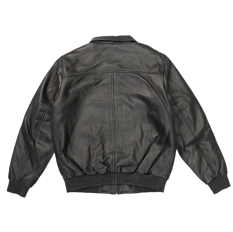 Kashani Black Lambskin Bomber Jacket - Dudes Boutique