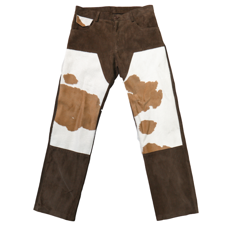 Kashani Men's Brown Pony Hair Suede Pants - Dudes Boutique