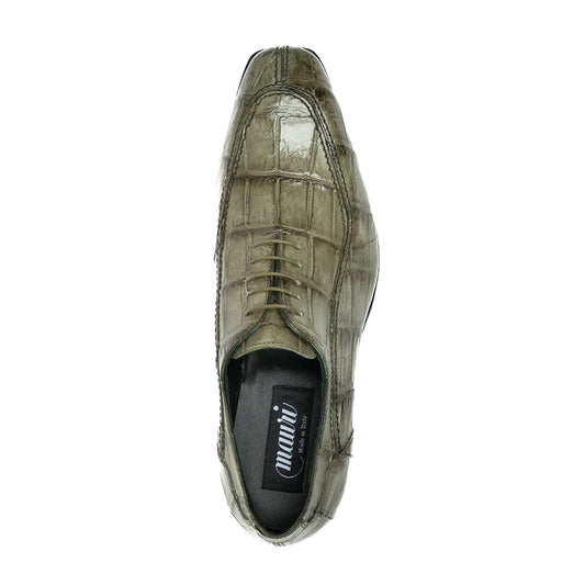 Mauri 1080/3 Alligator Hand Painted Money Green Dress Shoes