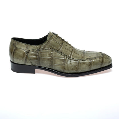 Mauri 1080/3 Alligator Hand Painted Money Green Dress Shoes