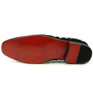 Fiesso Black Suede Crystal Loafers - Dudes Boutique