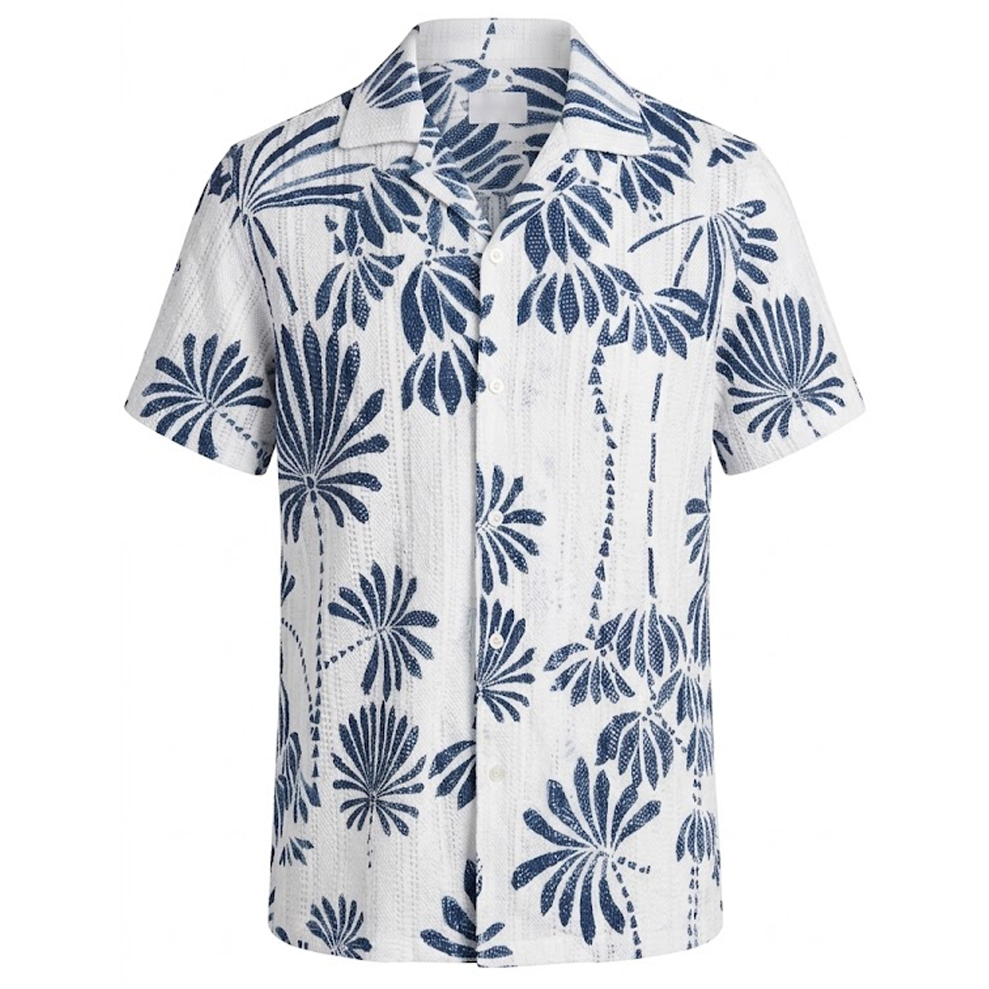 Suslo Couture Navy Floral Shirt