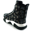 Fiesso Suede Two-Tone Crystal Spiked Hightop Sneakers - Dudes Boutique