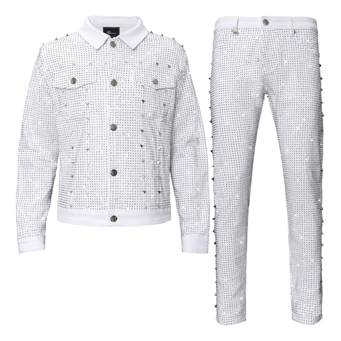 Pure Style + Opulent Overlay SET - WHITE/SILVER - Dudes Boutique
