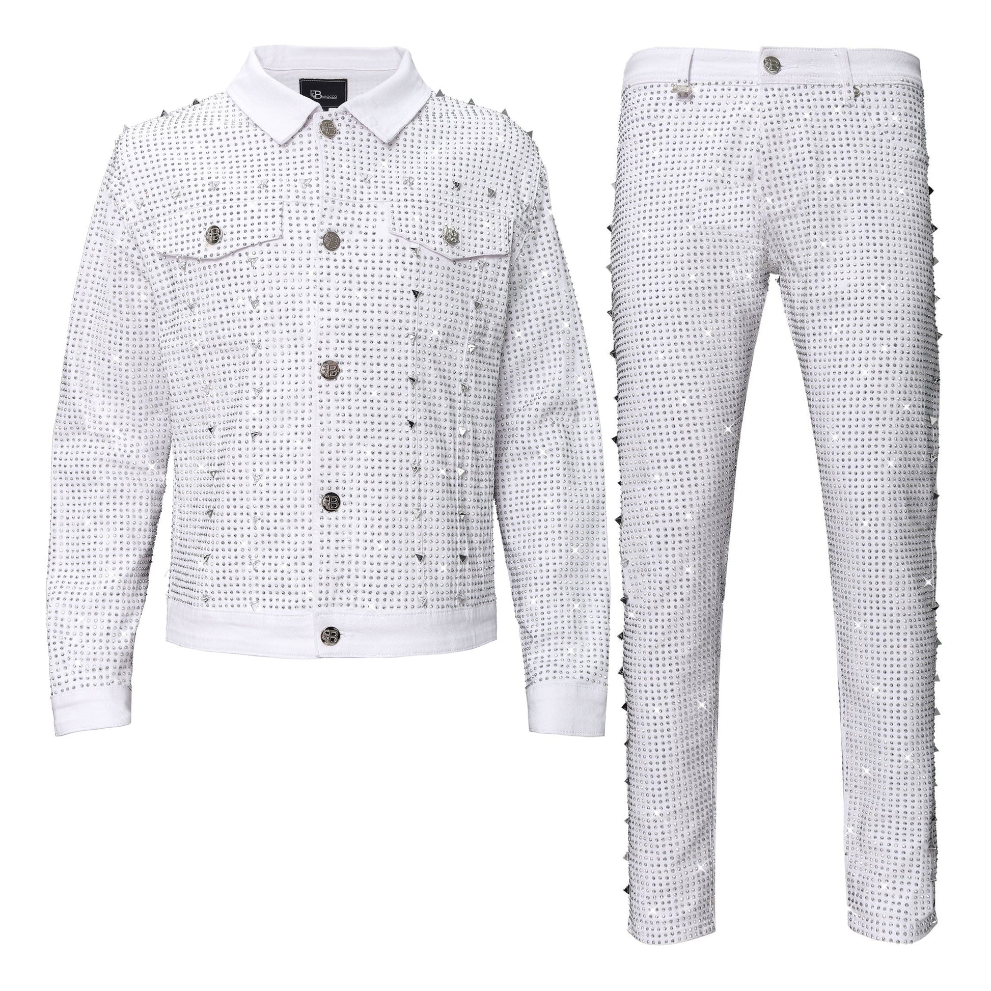 Pure Style + Opulent Overlay SET - WHITE/SILVER - Dudes Boutique