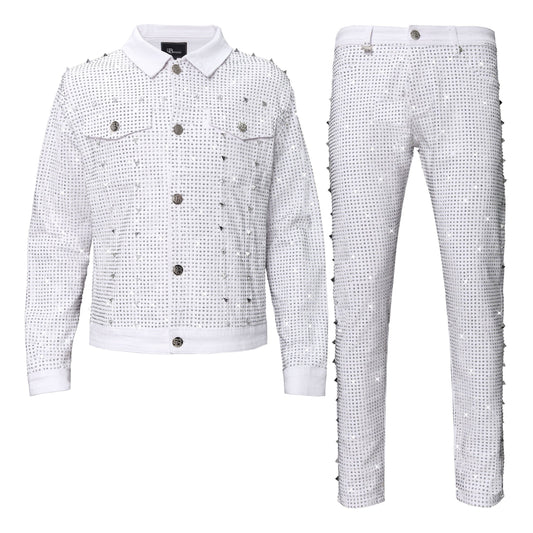 Pure Style + Opulent Overlay SET - WHITE/SILVER - Dudes Boutique