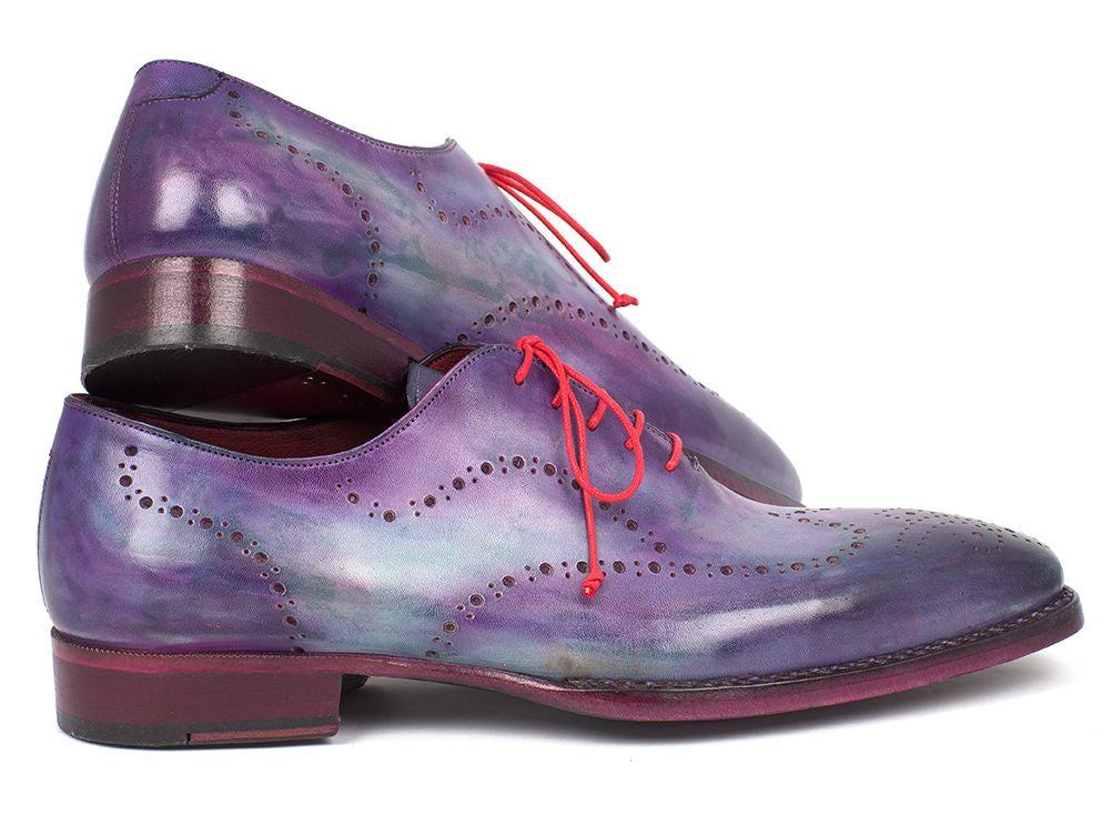 Paul Parkman Men's Wingtip Oxfords Goodyear Welted Purple