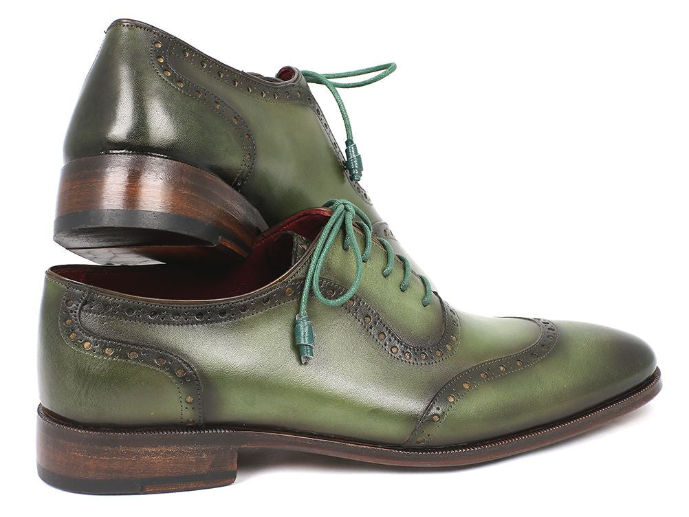 Paul Parkman Men's Green Calfskin Oxfords