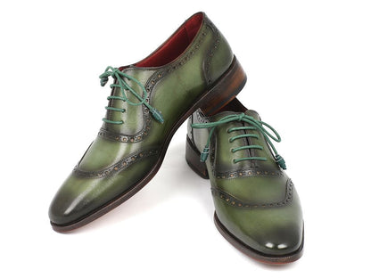 Paul Parkman Men's Green Calfskin Oxfords