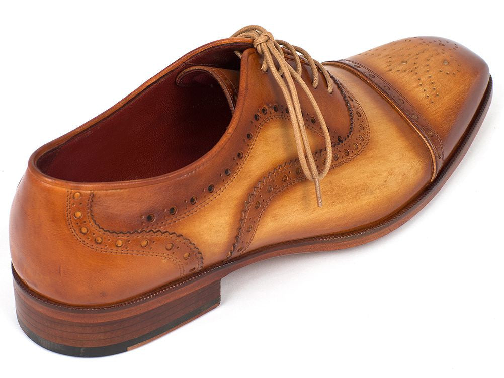 Paul Parkman Men's Captoe Oxfords Tan Color