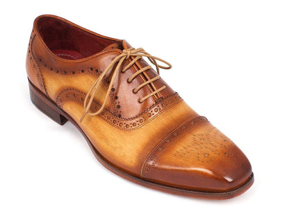 Paul Parkman Men's Captoe Oxfords Tan Color