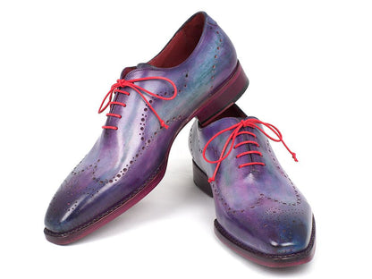 Paul Parkman Men's Wingtip Oxfords Goodyear Welted Purple