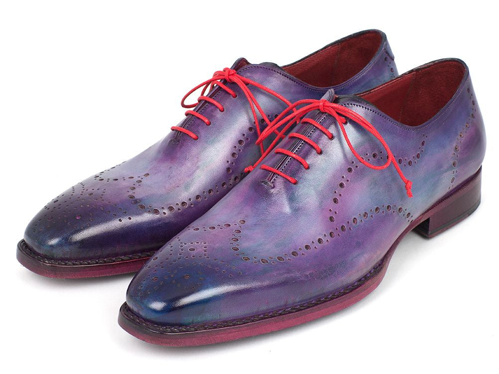 Paul Parkman Men's Wingtip Oxfords Goodyear Welted Purple
