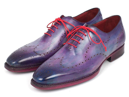 Paul Parkman Men's Wingtip Oxfords Goodyear Welted Purple
