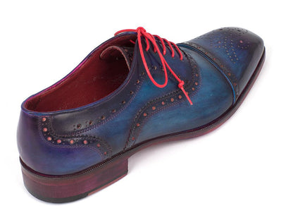 Paul Parkman Men's Captoe Oxfords Blue & Parliament