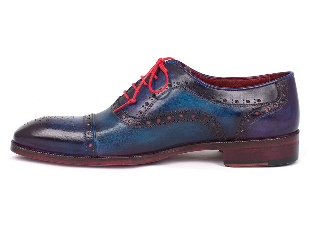 Paul Parkman Men's Captoe Oxfords Blue & Parliament