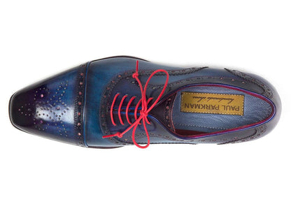 Paul Parkman Men's Captoe Oxfords Blue & Parliament
