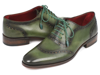 Paul Parkman Men's Green Calfskin Oxfords